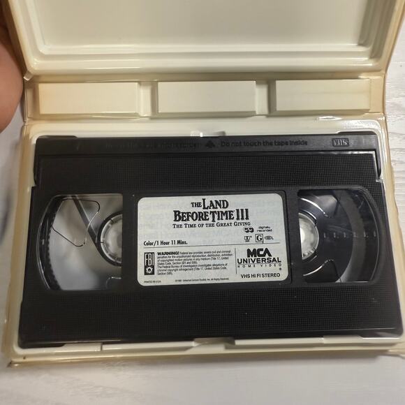 The Land Before Time III: The Time of the Great Giving VHS (1995, Tested) - Picture 3 of 3
